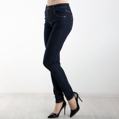 Pantalon femme bleu foncé - Pantalon 1
