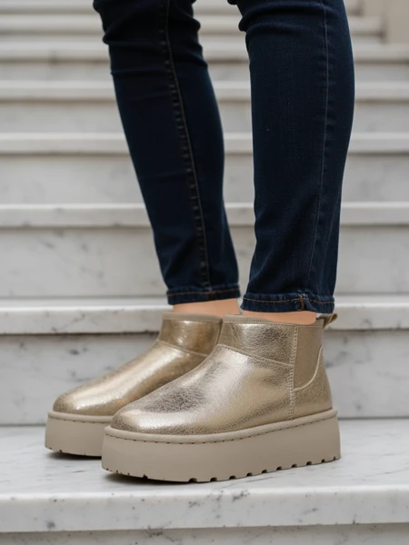 Royalfashion Bottes de neige à plateforme pour femmes a'la Dagodo