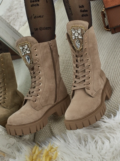 Royalfashion Bottines montantes femme style motard Suboo