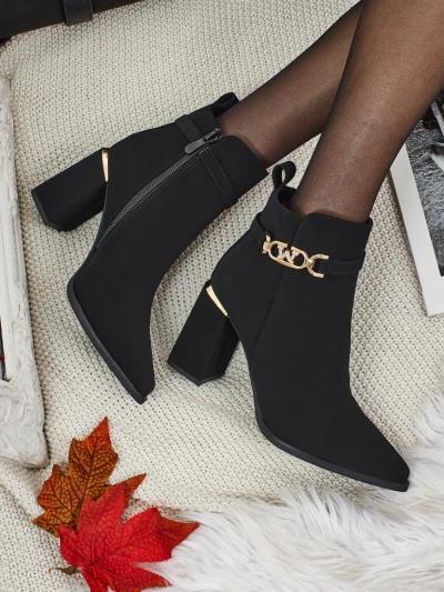 Bottines femme éco suède à talon bloc Ostirena