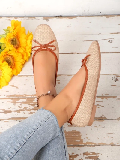 Royalfashion Ballerines pour femmes avec paillettes et un nœud Aramie