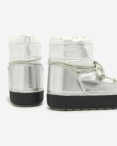 Royalfashion Bottes de neige à lacets pour femme Yevnoie