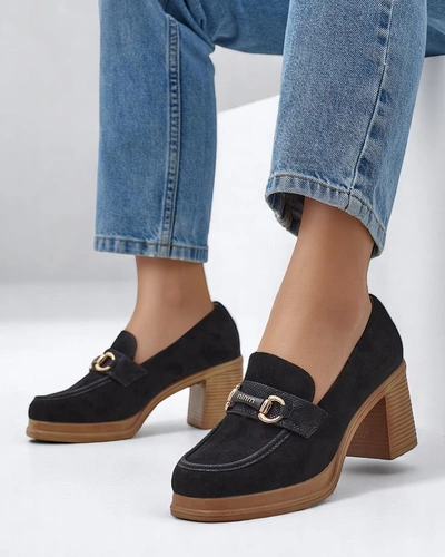 Mocassins à talon bloc pour femme Royalfashion Apareus