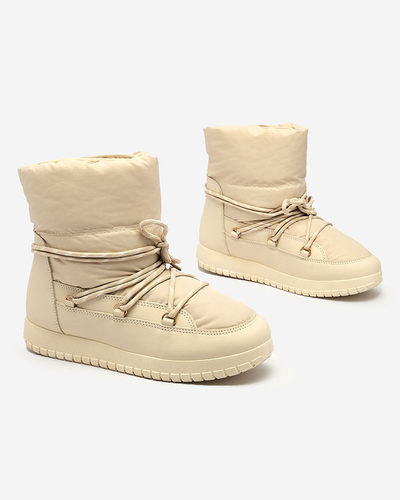 Royalfashion Bottes de neige à enfiler pour femme en couleur beige Iredas
