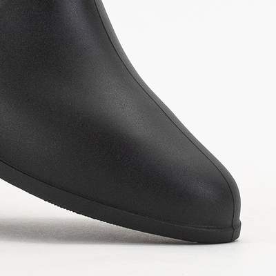 Bottes wellington mates Osehi noires à bout en amande - Footwear