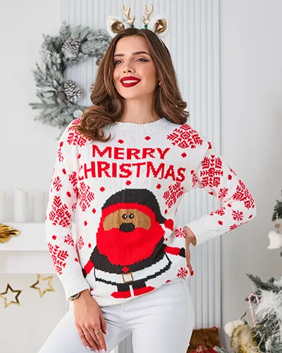 Pull de Noël pour femmes Royalfashion avec Père Noël
