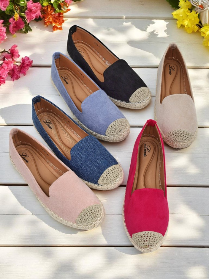 Espadrilles en daim écologique pour femmes Royalfashion Bombei