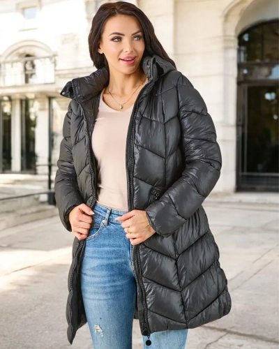 Royalfashion Veste matelassée d'hiver pour femmes