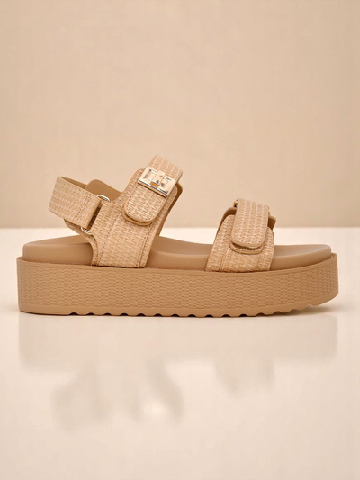 Sandales pour femmes à plateforme Royalfashion Beige Lavinia - été confortable