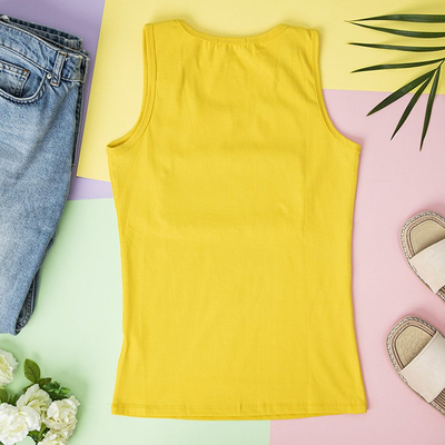 Débardeur jaune pour femme avec oxydes de zirconium - Vêtements