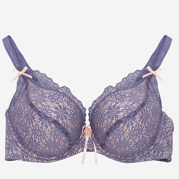 Soutien-gorge en dentelle violet-rose pour femme - Sous-vêtements