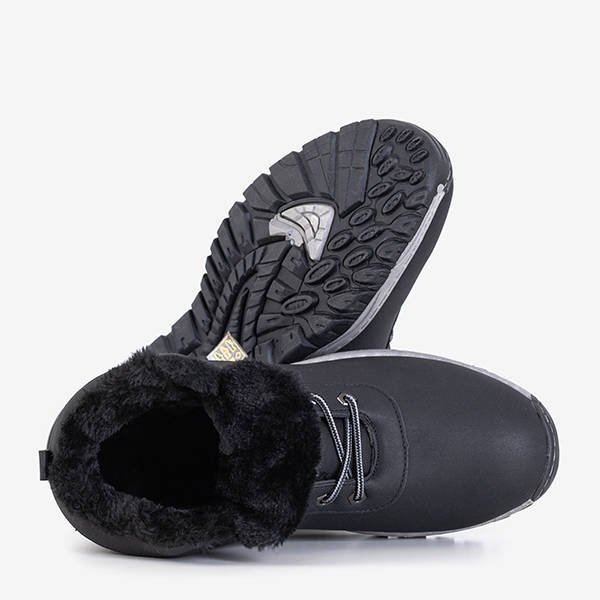 Chaussures de randonnée isolées noires pour hommes à semelle grise Radomirio - Footwear
