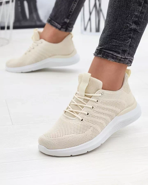 Chaussures de sport en tissu crème pour femme Bofia - Footwear
