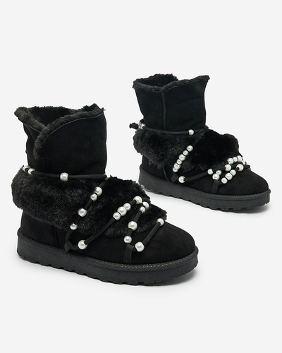 Royalfashion Bottes de neige pour femmes avec perles Cuvilav