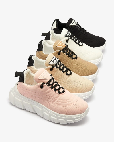 Chaussures de sport en tissu rose pâle pour femmes Riotay- Footwear
