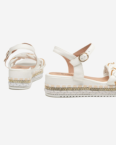 OUTLET Sandales plates blanches pour femme Rella - Footwear
