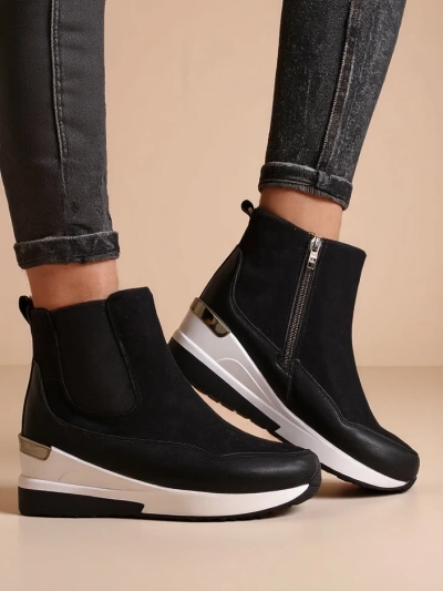 Royalfashion Bottines pour femmes sur un talon caché Zafico