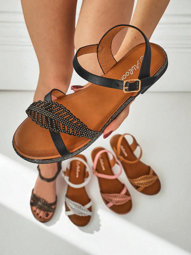 Royalfashion Sandales plates pour femmes Willow Grace