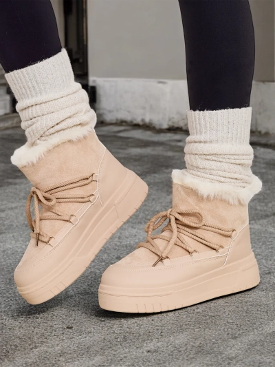 Bottes de neige à lacets pour femmes Royalfashion Moniuc