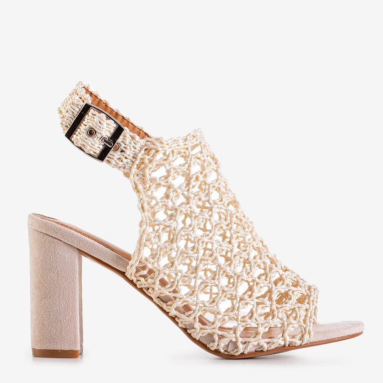 Sandales ajourées pour femmes beiges sur le poste Bettina - Chaussures