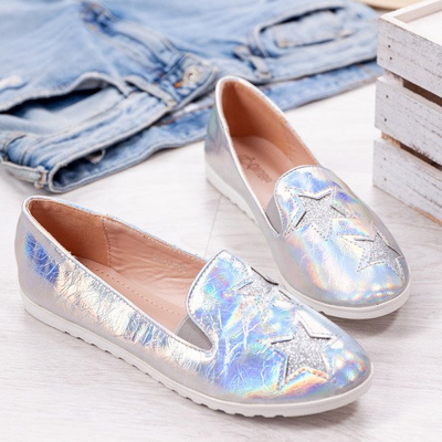 Slip-on argent avec étoiles Jovi - Chaussures