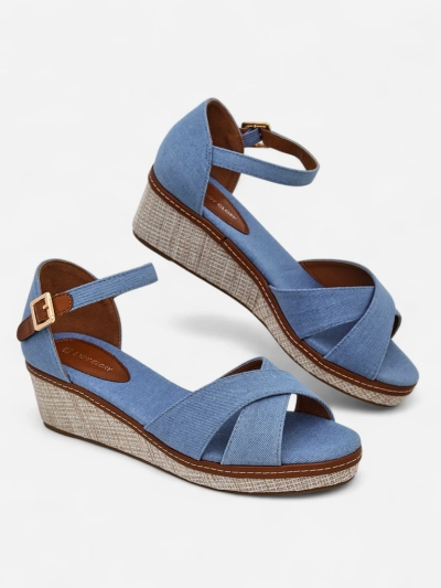 Royalfashion Sandales compensées pour femmes Terrific