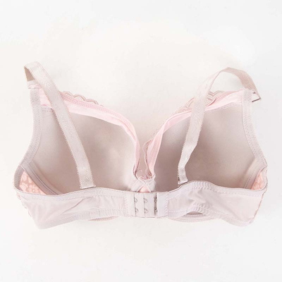 Soutien-gorge gris et rose avec dentelle - Sous-vêtements