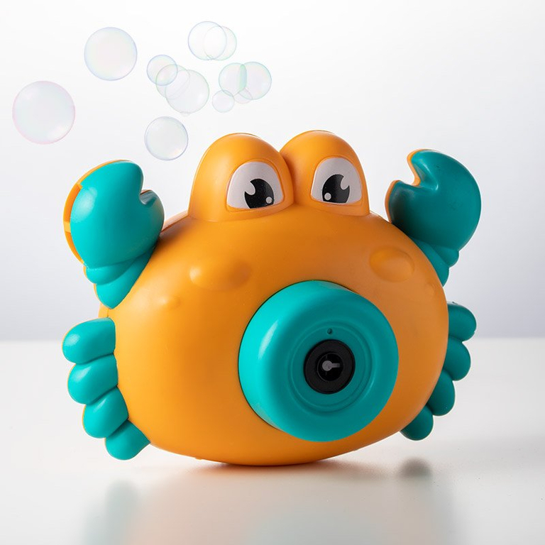 Machine à bulles de crabe orange pour enfants de 3 ans et plus - Jouets