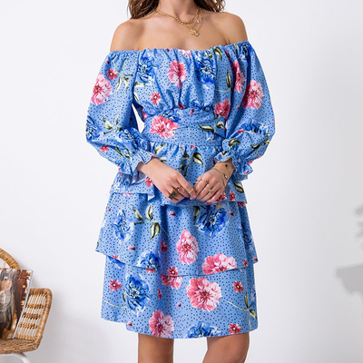 Robe femme à motifs en bleu - Vêtements