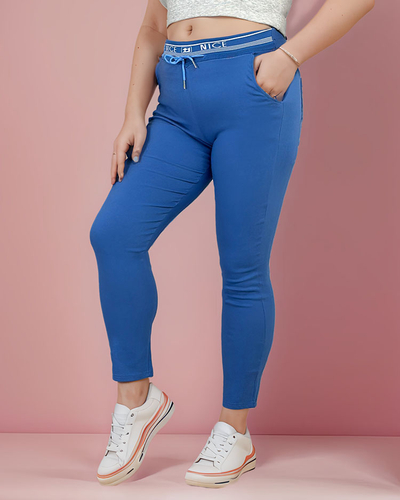 Royalfashion Pantalon en tissu pour femme PLUS SIZE