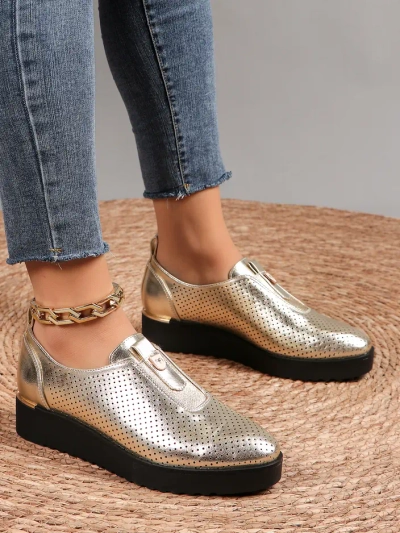 Royalfashion Chaussures aérées femme à enfiler Goffies