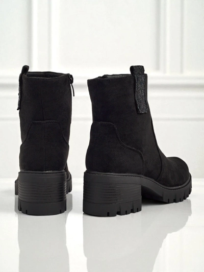 Bottines femme en éco-daim à talon bloc Maelis