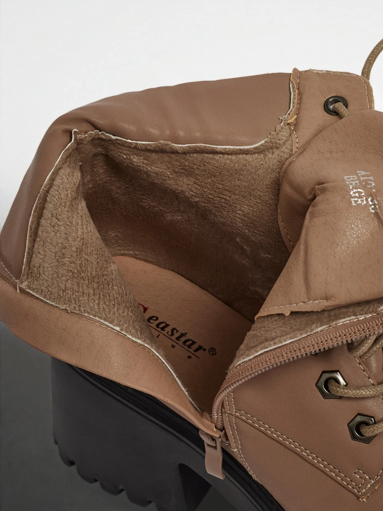 Bottines femme en éco-daim à talon bloc et plateforme Tavlissa