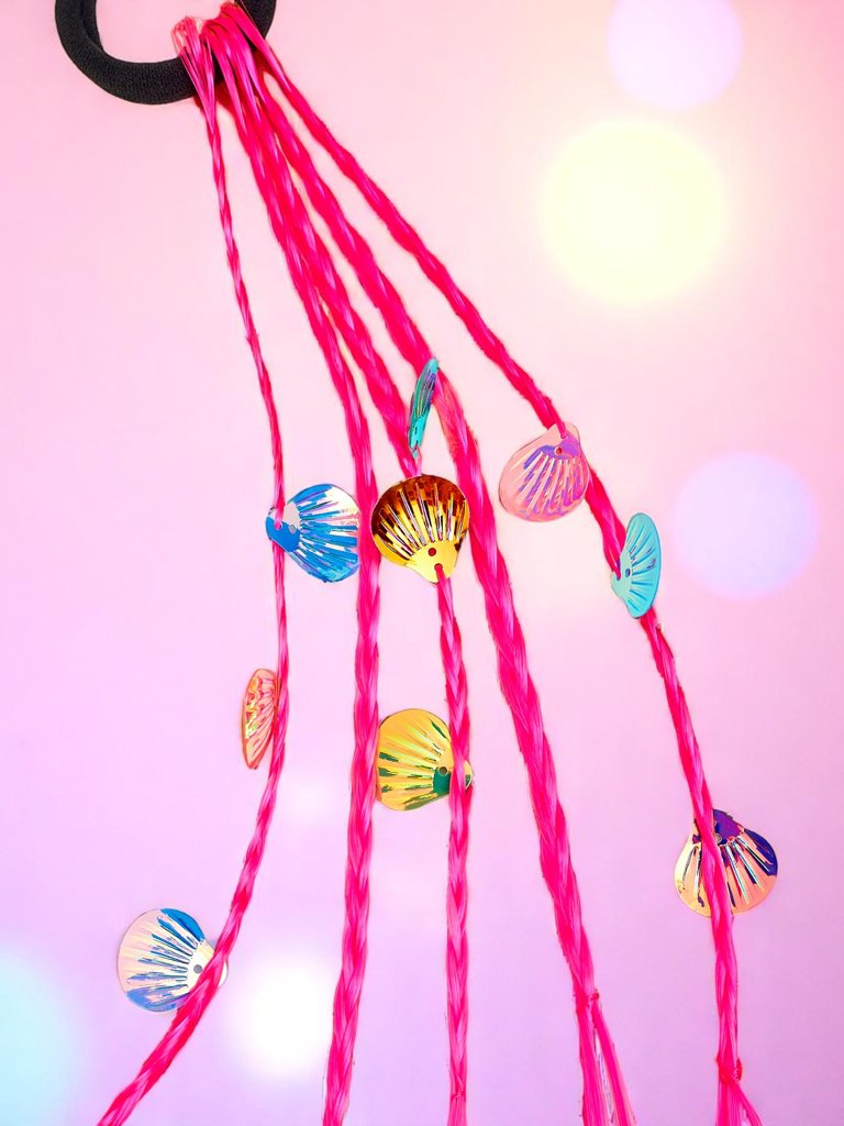 Royalfashion Tresses à clips avec coquillages sur élastiques