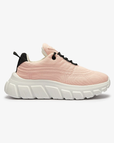 Chaussures de sport en tissu rose pâle pour femmes Riotay- Footwear