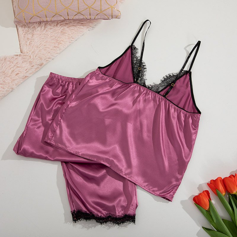 Pyjama femme violet 2 pièces - Sous-vêtements