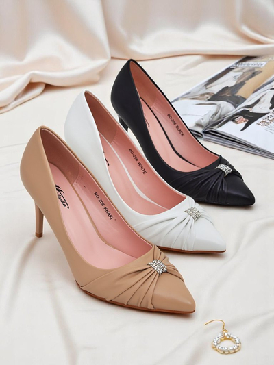 Royalfashion Escarpins en cuir écologique pour femme Venetia Nera