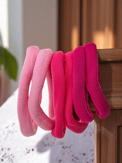 Royalfashion Lot de 6 élastiques à cheveux colorés Colora