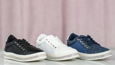 Sneakers blanches avec zircons Sedatulla - Footwear 1