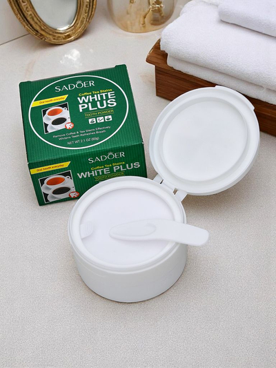 Sadoer Poudre blanchissante pour les dents éliminant les taches de café et de thé