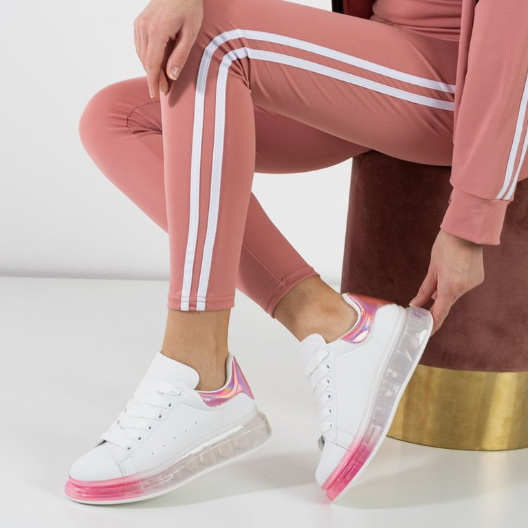Baskets de sport femme blanches et roses Palmer - Footwear