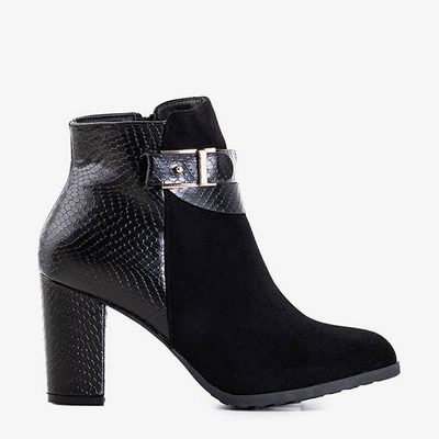 Bottines noires avec gaufrage animal Wakana - Footwear