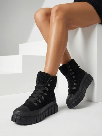 Bottines Diana Noires en Cuir Confortables pour l'Hiver