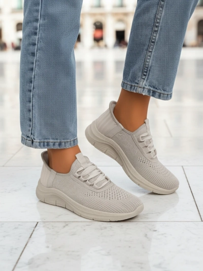 Royalfashion Chaussures de sport en tissu pour femmes sans lacets Arrate