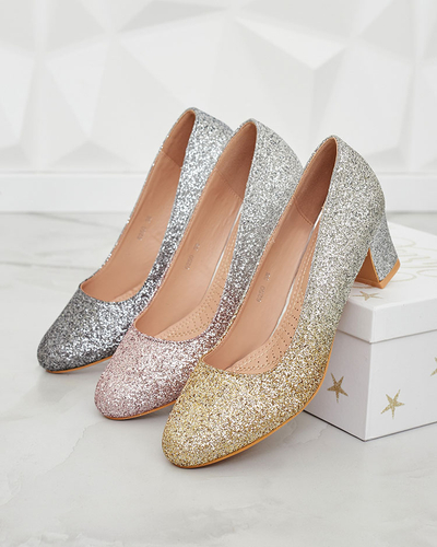 Royalfashion Escarpins à talons aiguilles Yapunni rose argenté pour femme
