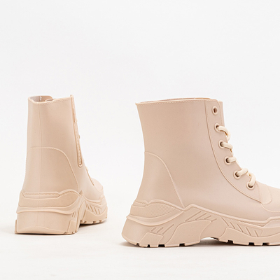 Bottes femme crème a'la bottes en caoutchouc Aiax - Footwear