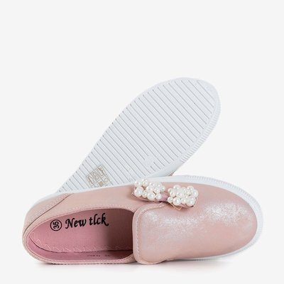 Baskets enfant rose clair avec nœud Malasio - Footwear