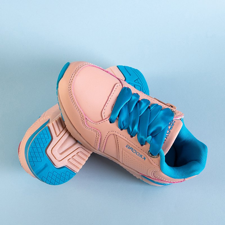 Chaussures de sport pour enfants roses avec un ruban Halifa bleu - Footwear