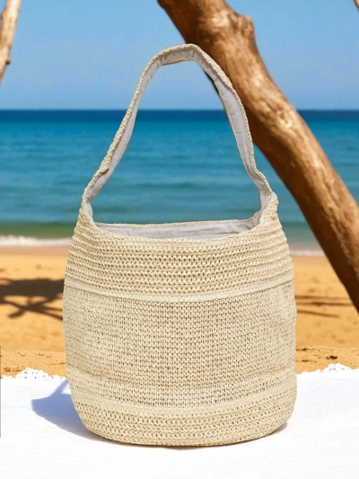 Royalfashion Grand Sac en Paille pour Femme Marella Natura