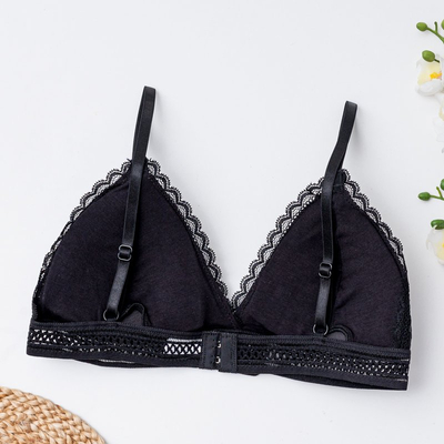 Soutien-gorge femme en dentelle noire - Sous-vêtements